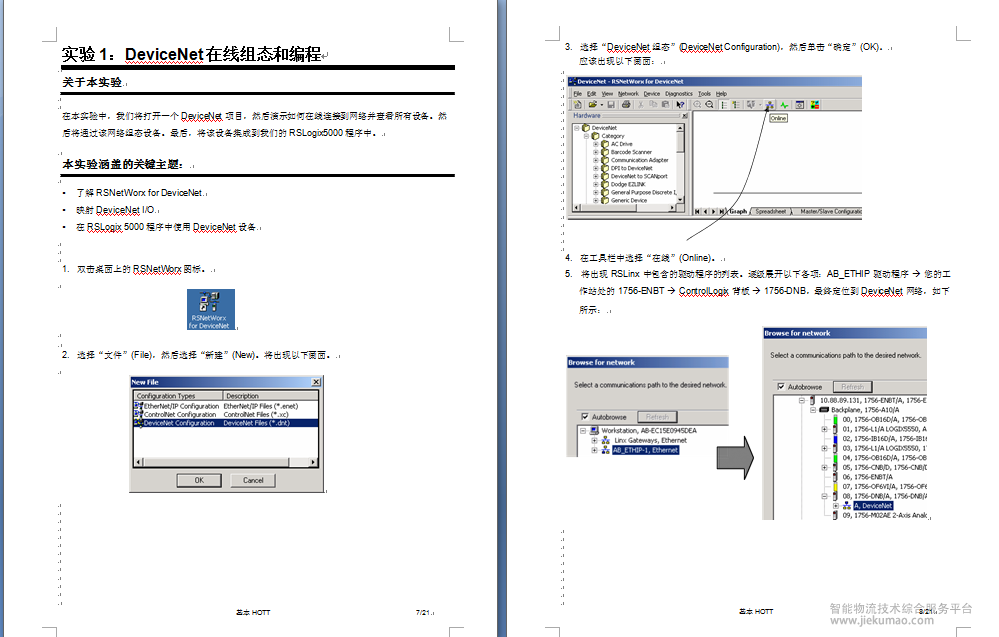 通过 DeviceNet 查看设备教程