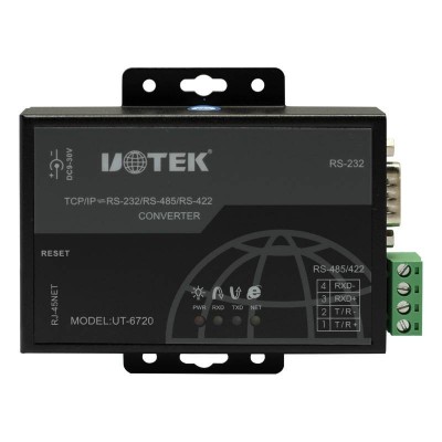 宇泰UT-6720 485转以太网 TCP/IP到串口RS232/422/485网络转换器图3